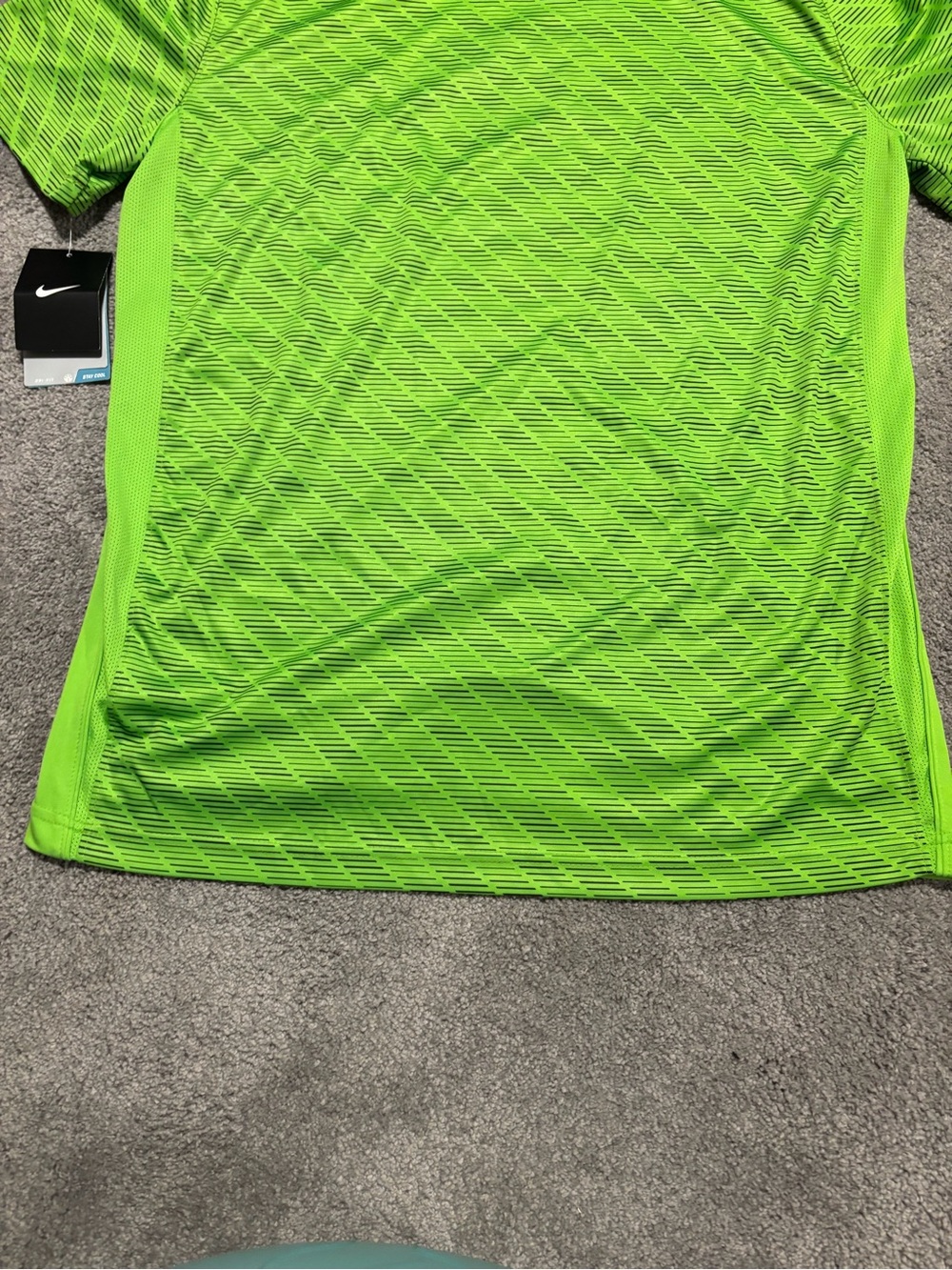 Nike Men's Neon Green Dri-FIT Performance Tee - Picture 7 of 7